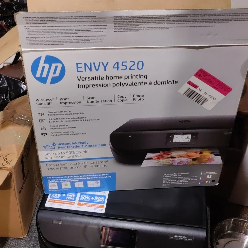 HP Envy 4520 All-In-One Inject Wireless Printer Scan Copy Photo New Sealedin Box